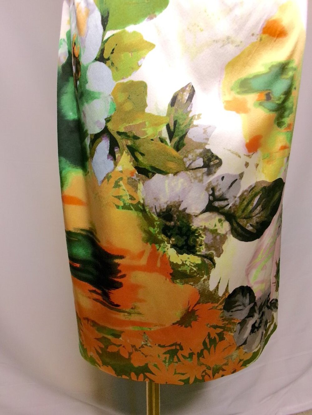 Kay Unger Silk Floral Ruched Sheath Dress Elegant Occasion 8 - Picture 6 of 10